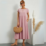 Ravella | Sanftes Stilkleid – Rosa