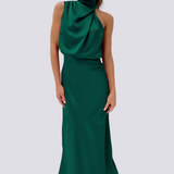 Chrissy - Elegantes Cocktailkleid für Damen – Dunkelgrün