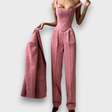 Rafaela – Elegantes Zweiteiler-Set mit Bustier – Rosa