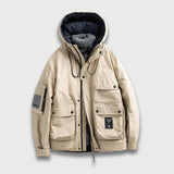 Jonas | Wetterfeste Outdoorjacke mit Kapuze – Khaki