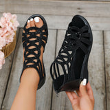 Kairyll - Riemchen-Gladiator-Sandalen – Schwarz