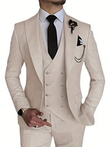 Herren Business-Set | Blazer, Weste und Hose in klarer Form – Hellgrau