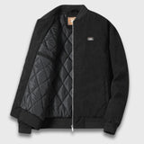 Simon | Modische Cordjacke mit Steppfutter – Schwarz