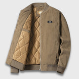 Simon | Modische Cordjacke mit Steppfutter – Braun