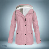 Wind- und wasserdichter regenmantel von rainista – Rosa