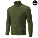 Warmer Strickpullover mit Rollkragen - ENZO – Grün