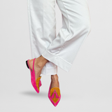 Layla | Bunte spitze Loafer – Gelb