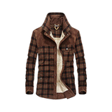 WODEN - Jacke aus dickem Flanell für Männer – Braun