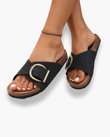 Damen Elegante Sandalen | Komfortabel Mit Schnallenriemen – Schwarz