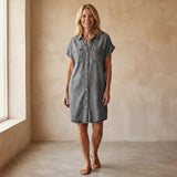 ELENORE - Elegantes Klassisches Kleid – Grau