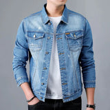 Dave wellington gewaschene jeansjacke – Hellblau