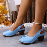 Shaniqa - Bequeme Rutschfeste Sandale – Blau