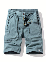 Heino - Premium Baumwoll Kurze Hose Mit Taschen – Blau