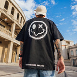 Alex - Grafik-T-Shirt in Übergröße – Schwarz