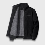 Henrik | Bequeme Cordjacke mit Fleecefutter – Schwarz