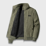 Henrik | Bequeme Cordjacke mit Fleecefutter – Grün