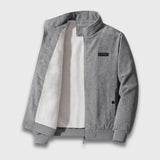 Henrik | Bequeme Cordjacke mit Fleecefutter – Grau