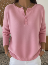 Belen - Softtouch-Henley-Sweatshirt – Pink