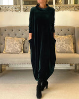 Elegantes Winterkleid – Schwarz