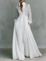 Hina - fließendes Maxikleid – Weiß