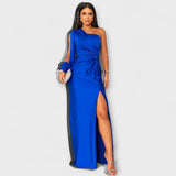 Elisa - Elegantes und Anspruchsvolles Kleid – Elektrisches Blau