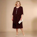 Blaire | Asymmetrisch Kleid – Dunkel Rot