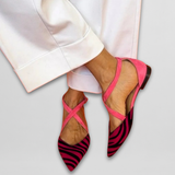 Gabriella – Ballerinas Mit Riemchen – Dunkelrosa