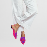 Laylla – Bunte Spitze Pantoffel – Lila