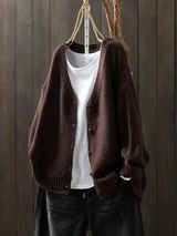 AMORIA | STRICKCARDIGAN – Dunkelbraun