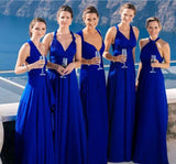 Vielseitiges Elastisches Wickelkleid - Denise – Blau