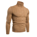 Bertrand – Warmer Strickpullover mit Rollkragen – Khaki