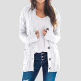 Josephine | Kabelstrick-Cardigan – Weiß