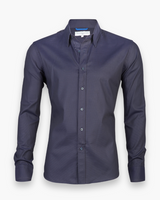 Herren Modisches Zip Fit Hemd | Elegant – Dunkelblau