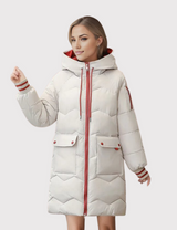 Sicily – gemütlicher winterparka – Elfenbein