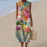 Alessia | Retro Colorful Dress – Mehrfarbig