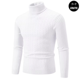 Warmer Strickpullover mit Rollkragen - ENZO – Weiß