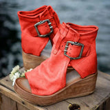 Sophie | Orthopädisch Gepolstert Sandalen – Rot