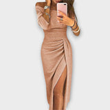 Lilly Damenkleid Aus Premiumstoff – Stilvoller Schnitt Für Jedes Event, Größen S-XL – Beige