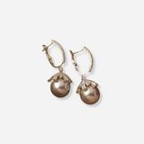 Malia |  Ohrringe mit Perle – Champagner