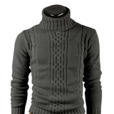 Bertrand – Warmer Strickpullover mit Rollkragen – Dunkelgrau