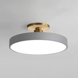 LuxLume | Moderne LED-Deckenleuchte mit edlen Goldakzenten – Grau