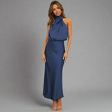 Dorothea | Stylish Maxi-Kleid mit Leichtigkeit – Marineblau