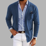 Paulo | Eleganter Mantel für Männer – Blau
