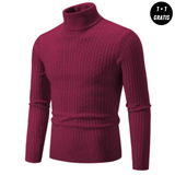 Warmer Strickpullover mit Rollkragen - ENZO – Rot