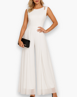 Damen Elegantes Vielseitig Jumpsuit | Durchsehen – Weiß