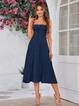 Lena | Elegantes Sommerkleid – Marineblau