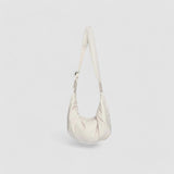 Puffer Schultertasche Damen – Vegane Leder Hobo Bag mit Reißverschluss – Beige
