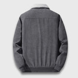 Hein | Warme Cordjacke mit Sherpa-Futter – Grau