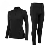 Veltara | Warme Winter Komfort Thermounterwäsche Set für Damen – Schwarz