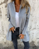 Eva | Langarm-Cardigan – Grau